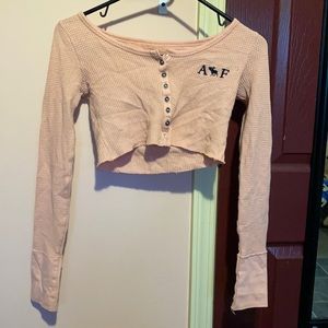 Pink Abercrombie & Fitch crop top, xs in womens